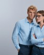 RUSSELL Ladies Long Sleeve Herringbone Shirt Hemd personalisierbar