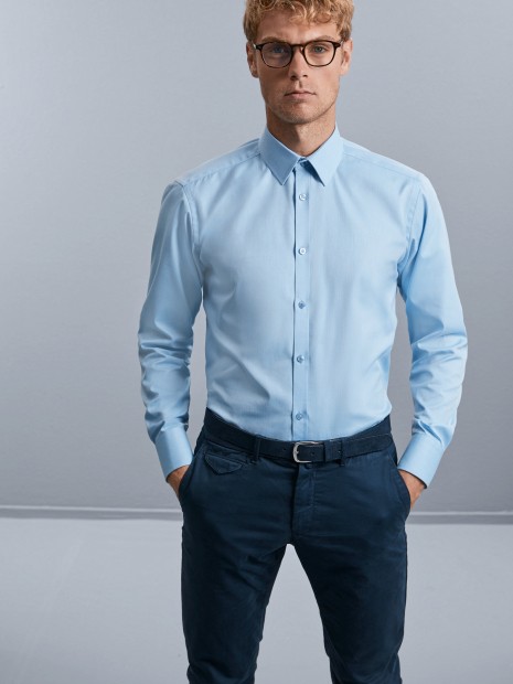 Chemises à personnaliser RUSSELL Chemise homme manche longues à chevrons 