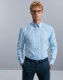 RUSSELL Men's Long Sleeve Herringbone Shirt Hemd personalisierbar