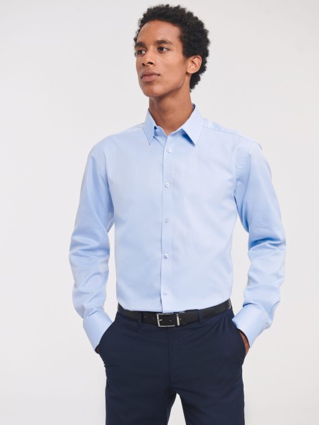 Chemises à personnaliser RUSSELL Chemise homme manche longues à chevrons 