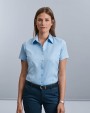 Hemd RUSSELL Ladies Short Sleeve Herringbone Shirt voor bedrukking &amp; borduring
