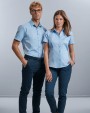 Hemd RUSSELL Ladies Short Sleeve Herringbone Shirt voor bedrukking &amp; borduring