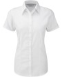 Hemd RUSSELL Ladies Short Sleeve Herringbone Shirt voor bedrukking &amp; borduring