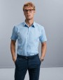 RUSSELL Men''s Short Sleeve Herringbone Shirt Hemd personalisierbar