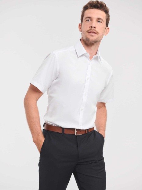 Chemises à personnaliser RUSSELL Chemise homme manche courtes à chevrons 