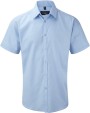RUSSELL Men''s Short Sleeve Herringbone Shirt Hemd personalisierbar