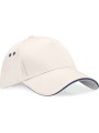 BEECHFIELD Casquette homme Ultimate à 5 panneaux sandwich contrasté PUTTY/FRENCH NAVY personnalisable