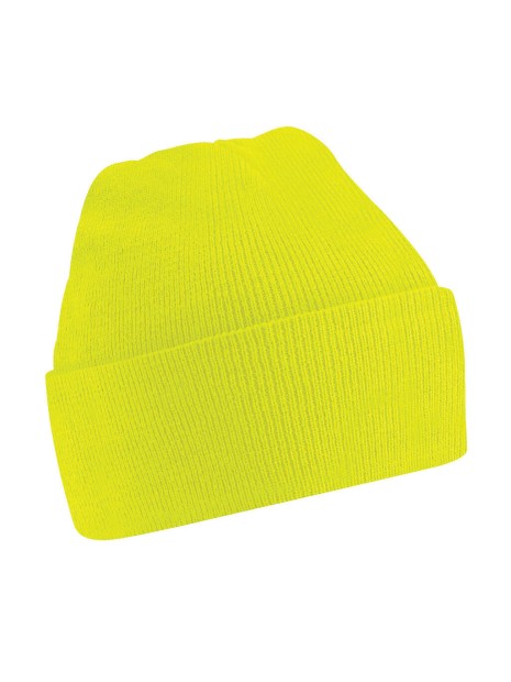 BEECHFIELD JUNIOR ORIGINAL CUFFED BEANIE fluo yellow personnalisable