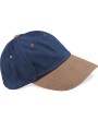 BEECHFIELD Casquette homme profil bas en coton brossé - 6 panneaux FRENCH NAVY/TAUPE personnalisable