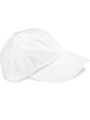 BEECHFIELD Casquette homme profil bas en coton brossé - 6 panneaux blanc personnalisable
