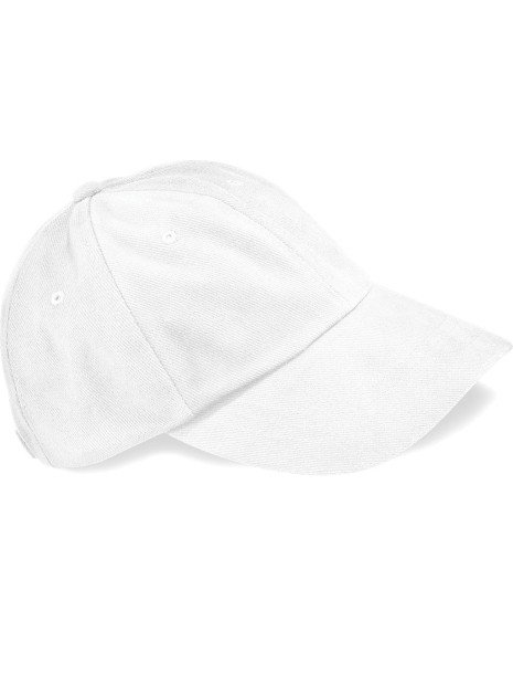 BEECHFIELD Casquette homme profil bas en coton brossé - 6 panneaux blanc personnalisable