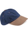 BEECHFIELD Casquette homme profil bas en coton brossé - 6 panneaux FRENCH NAVY/TAUPE personnalisable