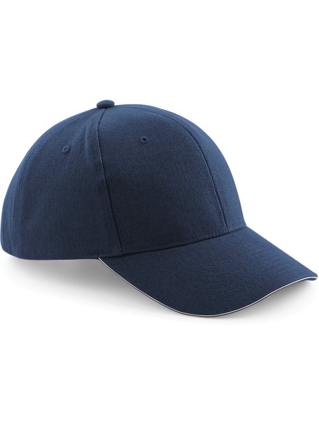 BEECHFIELD Casquette homme Pro-Style en coton brossé - 6 panneaux FRENCH NAVY/STONE personnalisable