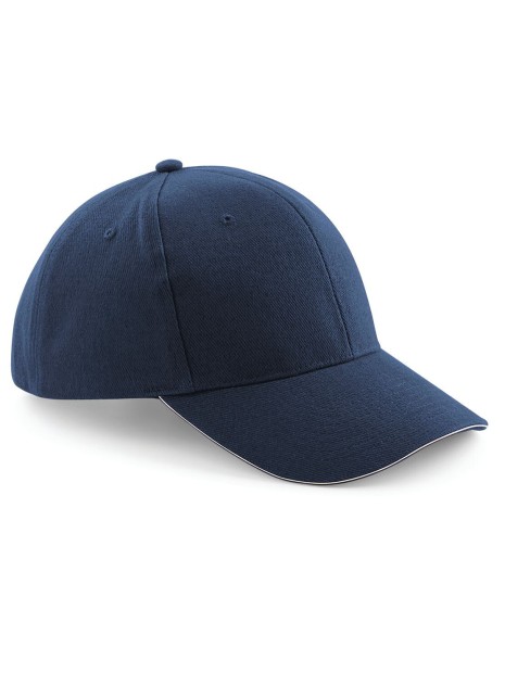 BEECHFIELD Casquette homme Pro-Style en coton brossé - 6 panneaux FRENCH NAVY/STONE personnalisable