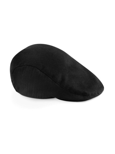 BEECHFIELD Vintage Flat Cap noir personnalisable