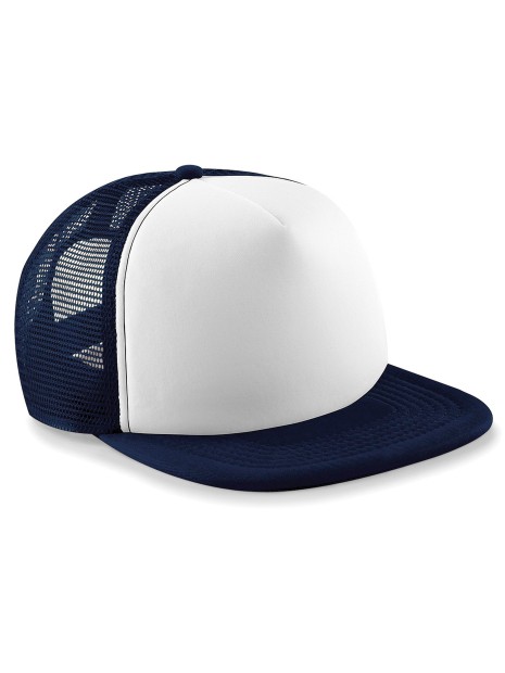 BEECHFIELD JUNIOR VINTAGE SNAPBACK TRUCKER french marine / blanc personnalisable