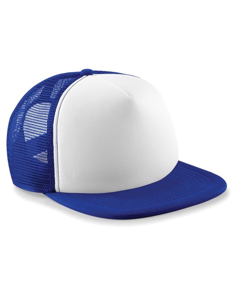 BEECHFIELD JUNIOR VINTAGE SNAPBACK TRUCKER royal/blanc personnalisable