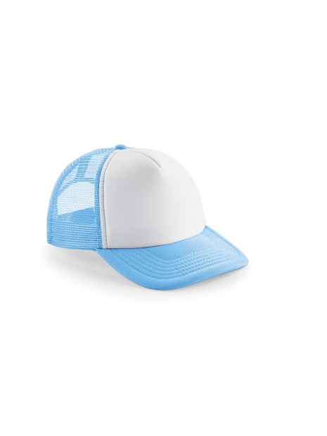 BEECHFIELD JUNIOR VINTAGE SNAPBACK TRUCKER sky/blanc personnalisable
