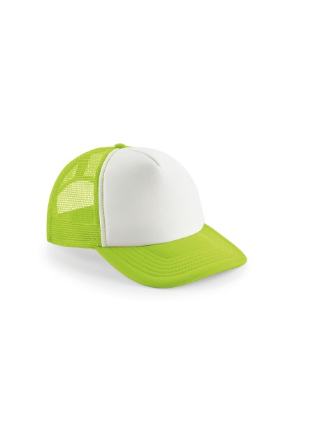 BEECHFIELD JUNIOR VINTAGE SNAPBACK TRUCKER vert lime/blanc personnalisable