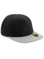 BEECHFIELD ORIGINAL FLAT PEAK SNAPBACK noir/gris clair personnalisable