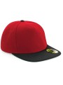 BEECHFIELD ORIGINAL FLAT PEAK SNAPBACK rouge classique/noir personnalisable