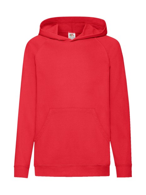 FOL Kids Lightweight Hooded Sweat rouge personnalisable