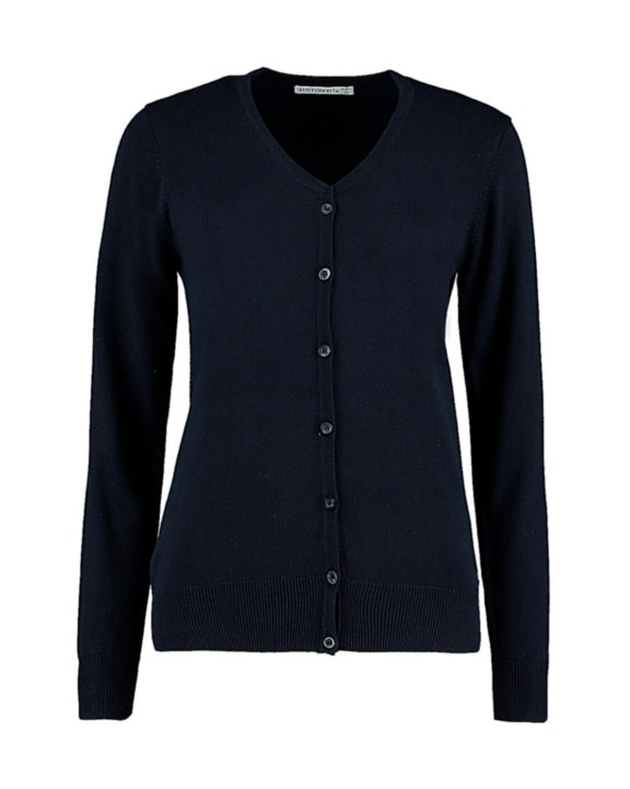 KUSTOM KIT Women's Classic Fit Arundel V Neck Cardigan Pullover personalisierbar