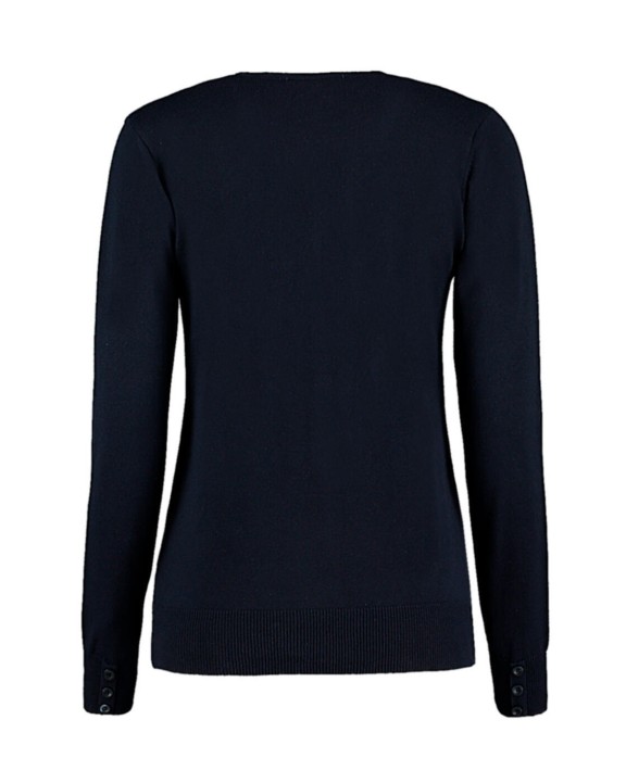 KUSTOM KIT Women's Classic Fit Arundel V Neck Cardigan Pullover personalisierbar