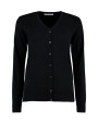 KUSTOM KIT Women's Classic Fit Arundel V Neck Cardigan Pullover personalisierbar