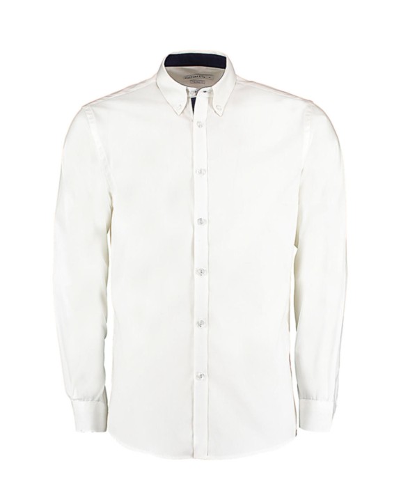 Chemise personnalisable KUSTOM KIT Tailored Fit Premium Contrast Oxford Shirt