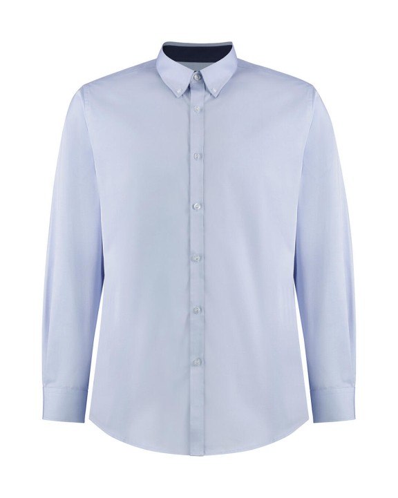 Chemise personnalisable KUSTOM KIT Tailored Fit Premium Contrast Oxford Shirt