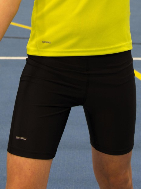 Bermudas & Shorts à personnaliser SPIRO BODYFIT BASE LAYER SHORTS noir