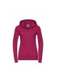 RUSSELL LADIES' AUTHENTIC ZIPPED HOOD JACKET fushia personnalisable