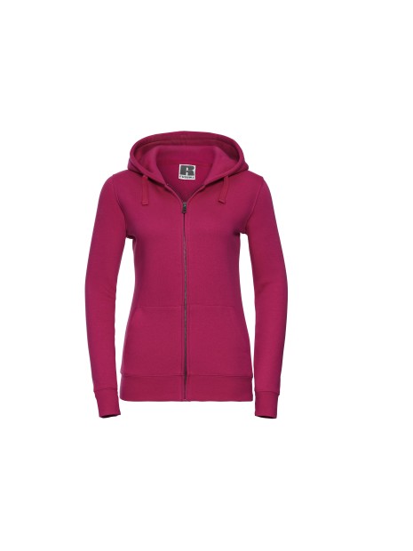 RUSSELL LADIES' AUTHENTIC ZIPPED HOOD JACKET fushia personnalisable