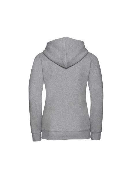 RUSSELL LADIES'' AUTHENTIC ZIPPED HOOD JACKET light oxford personnalisable