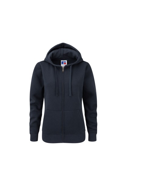 RUSSELL LADIES' AUTHENTIC ZIPPED HOOD JACKET bleu marine personnalisable