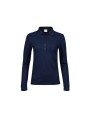 TEE JAYS LADIES LUXURY STRETCH LONG SLEEVE POLO bleu marine personnalisable