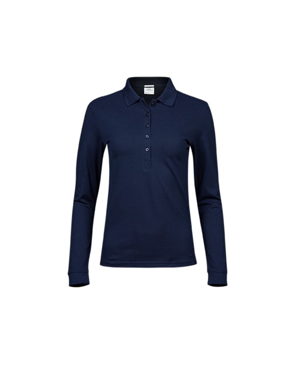 TEE JAYS LADIES LUXURY STRETCH LONG SLEEVE POLO Poloshirt personalisierbar