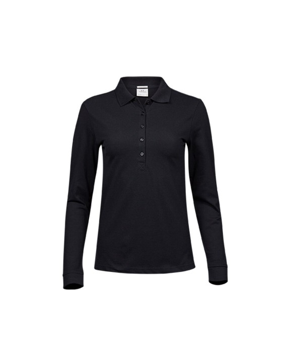 TEE JAYS LADIES LUXURY STRETCH LONG SLEEVE POLO Poloshirt personalisierbar