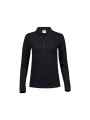 TEE JAYS LADIES LUXURY STRETCH LONG SLEEVE POLO noir personnalisable