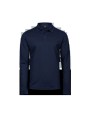 TEE JAYS LUXURY STRETCH LONG SLEEVE POLO bleu marine personnalisable