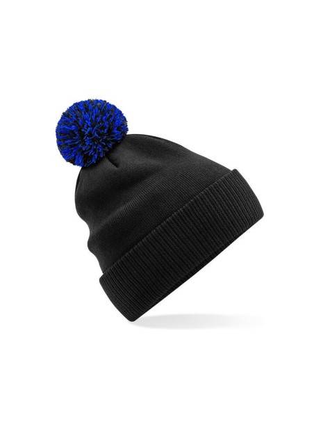 BEECHFIELD Bonnet Snowstar® noir/bleu royal brillant personnalisable