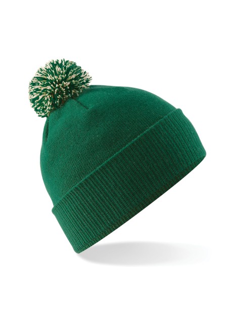 BEECHFIELD Bonnet Snowstar® Bottle Green/Off White personnalisable