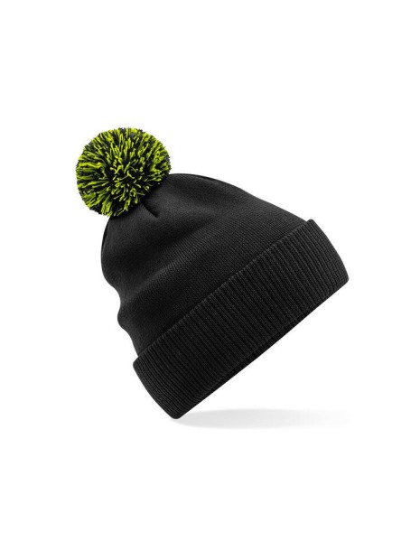 BEECHFIELD Bonnet Snowstar® noir/vert lime personnalisable