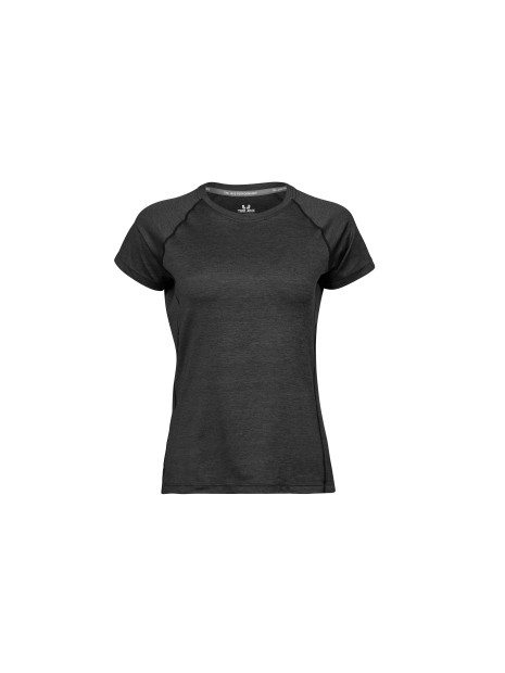 TEE JAYS WOMENS COOLDRY TEE Black Melange personnalisable