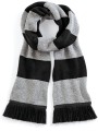 BEECHFIELD Écharpe rayée Stadium noir/heather grey personnalisable