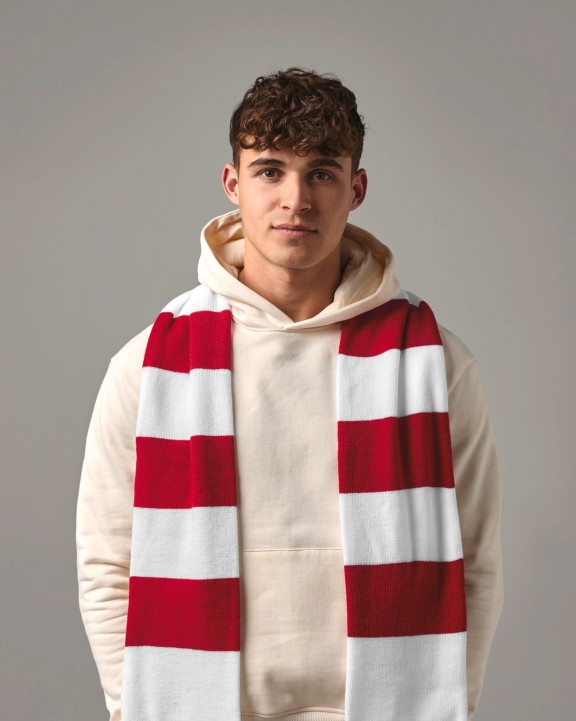 BEECHFIELD Streifenschal Stadium Mütze, Schal & Handschuh personalisierbar