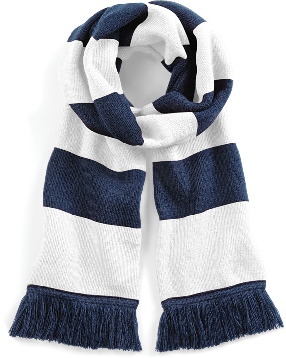 BEECHFIELD Streifenschal Stadium Mütze, Schal & Handschuh personalisierbar