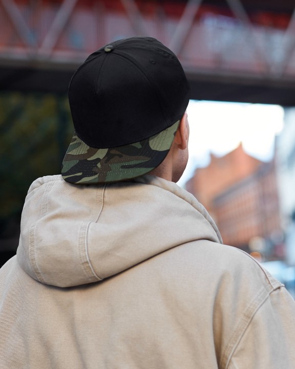 Petje BEECHFIELD Snapback met camouflageprint voor bedrukking &amp; borduring