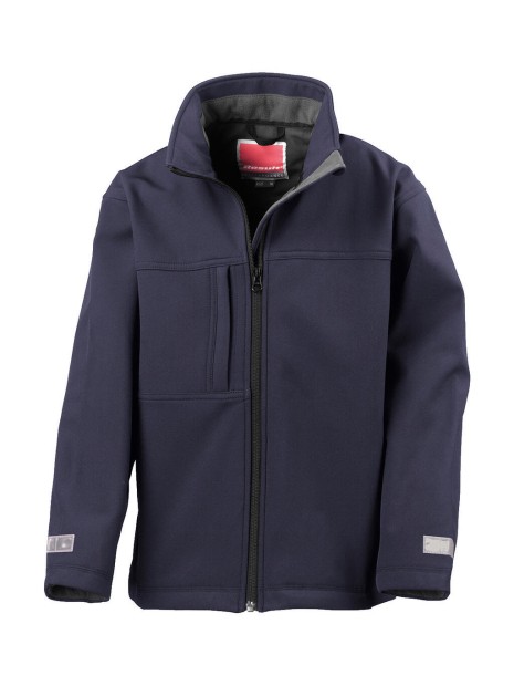 RESULT Junior/Youth Classic Soft Shell bleu marine personnalisable